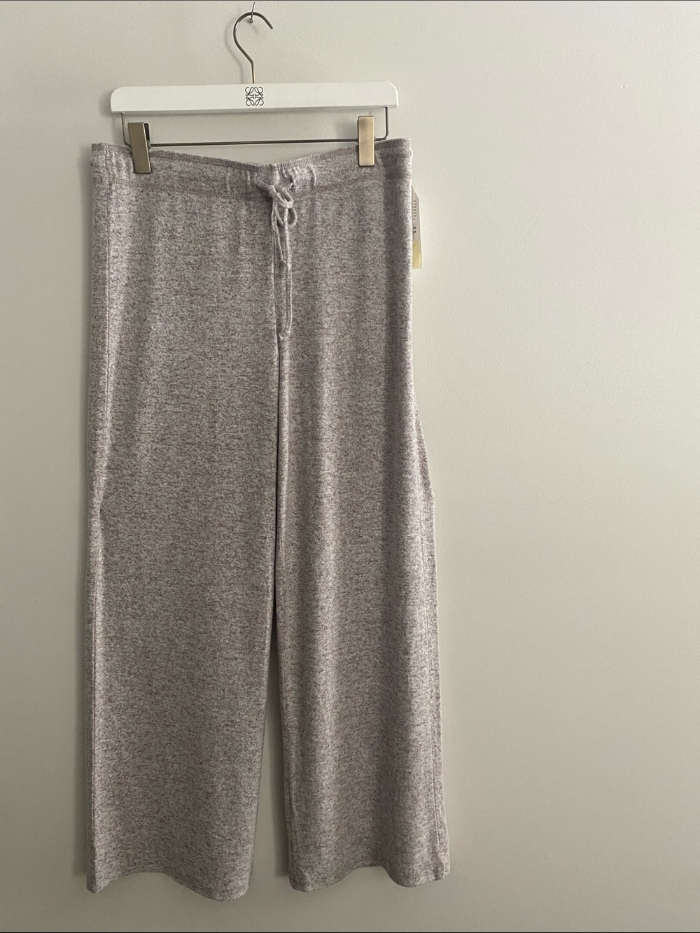 boxercraft Light Gray Knit Drawstring Wide-Leg Joggers